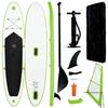 Inflatable SUP Set - vidaXL - 92735 - Green and White - 330x72x10 Cm - 1 Seat