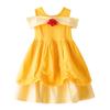 Dressy Daisy Belle Costume for Toddler Girls, Princess Cosplay, Kids' Beauty and the Beast Dress with Skirt, Halloween Costume, Size 115, Yellow,
