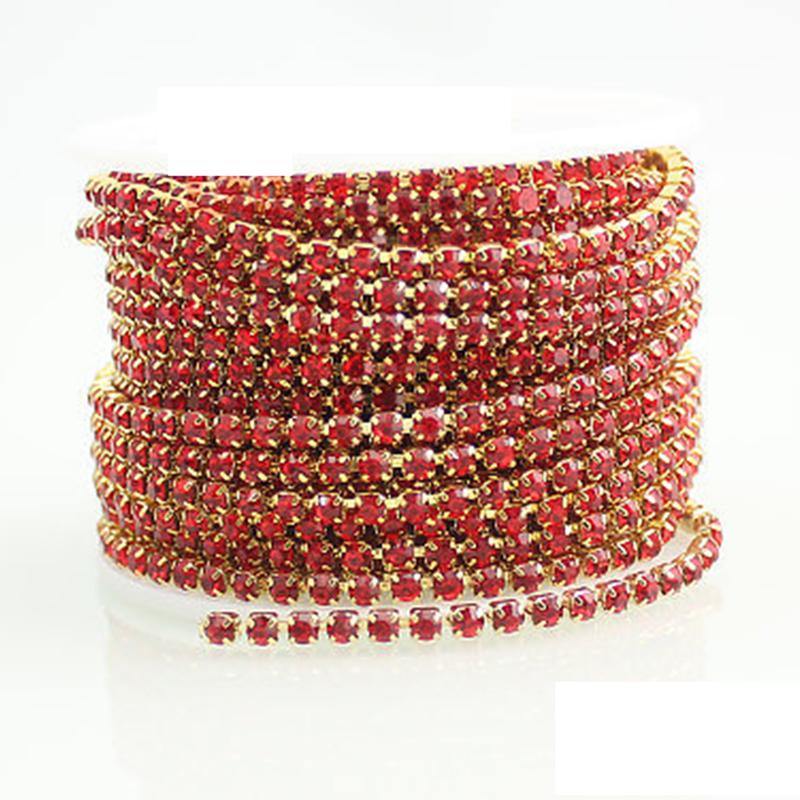 Лучшая цепочка со стразами, 10 м, отделочная лента, хрустальное стекло, прозрачные блестящие стразы, декор «сделай сам»