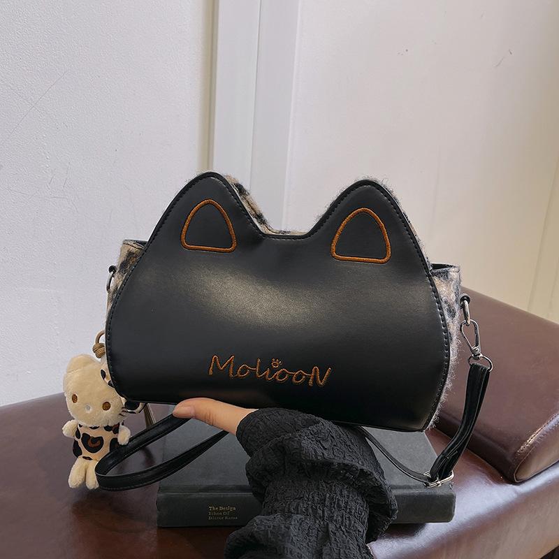 Cute Girl Kitten Bag Fashion Cartoon Animation Shoulder Bag Casual Women'S Bag