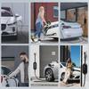 Однофазное зарядное устройство для электромобилей 16 А: 8A-16A Регулируемый ток, дисплей на экране, портативный для домашнего использования
