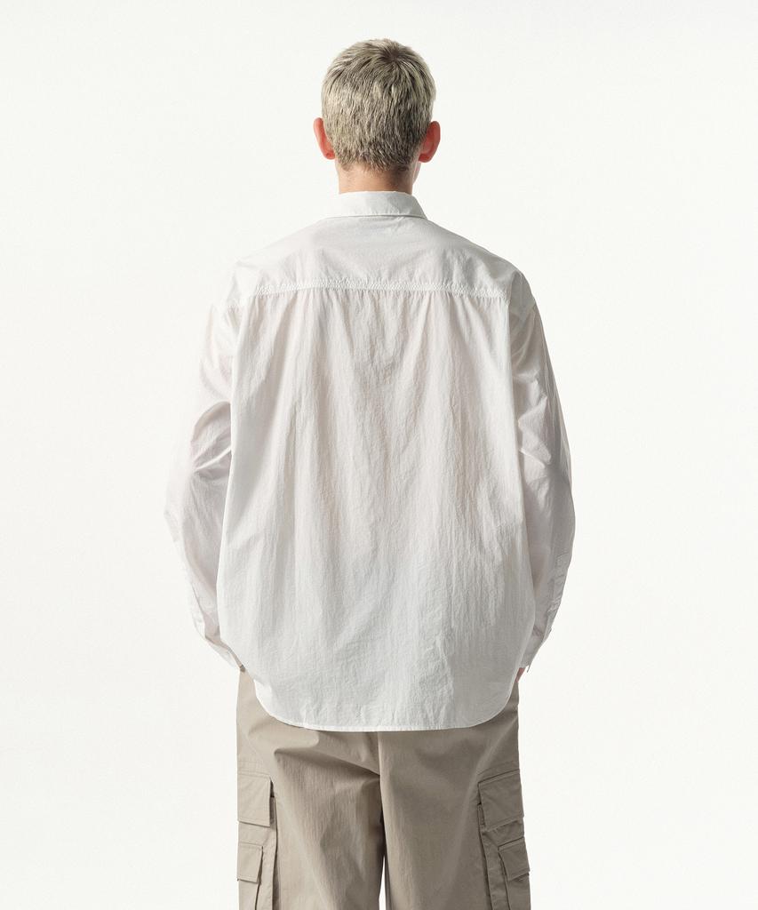 MUSINSA STANDARD [City Leisure] Lightweight Nylon Oversized Shirt [White]