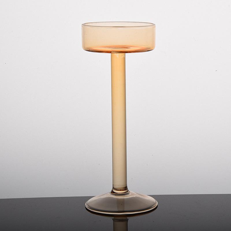 1шт романтический подсвечник в европейском стиле для свадебной вечеринки стеклянный подсвечник для домашнего декора прозрачный высокий