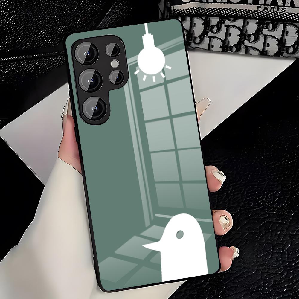 Чехол для телефона 'Хорошей ночи, Пунпун' для Samsung A25 A13 A33 5G A54 A36 A35 A56 A52 A14 Ударопрочная стеклянная крышка