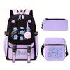 Animation Cartoon Peripheral Printing Children'S Backpack Campus Large Capacity Primary And Secondary School Students Schoolbag Three-Piece Set