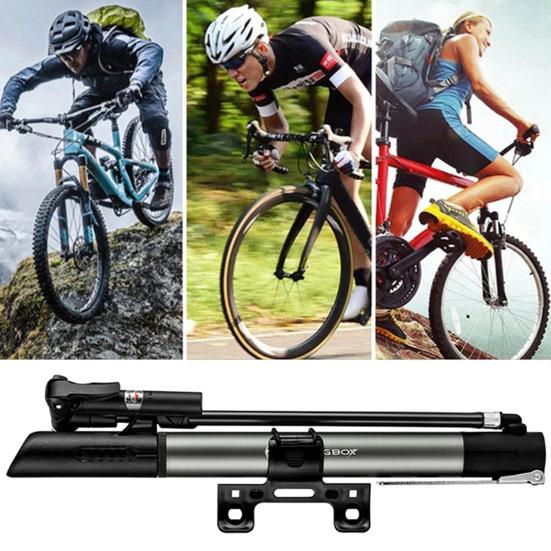 Портативный компактный велосипедный насос 120PSI, водонепроницаемый съемный велосипедный насос высокого давления из алюминиевого сплава, накачивающий шины