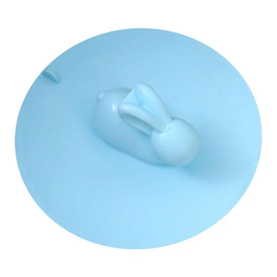 Сливная пробка для ванны, силиконовая крышка для сливного отверстия в полу с ручкой в ​​форме кролика, сильное всасывание, защита от протечек, защита от запаха, универсальная пробка для ванны для ванной комнаты