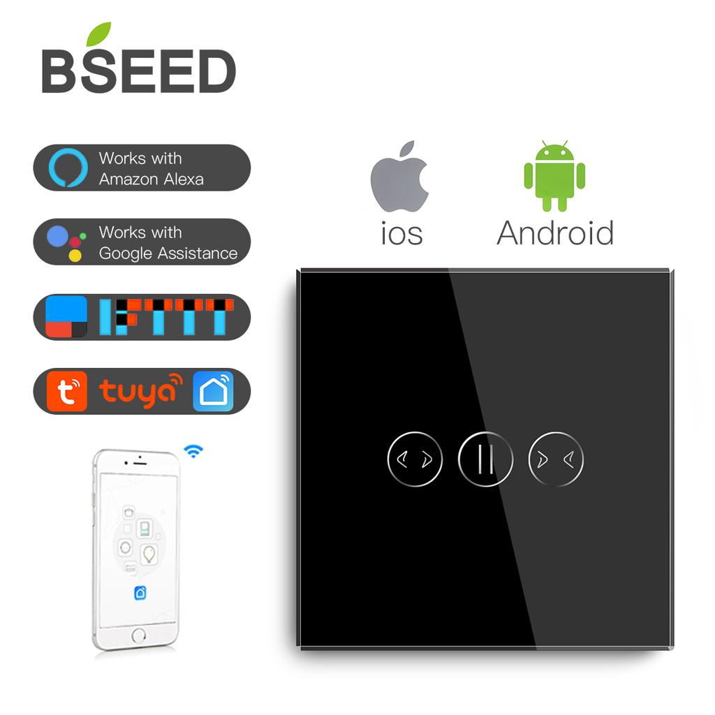 BSEED Wifi Переключатель для штор Беспроводной Интеллектуальный Переключатель для Умных Штор Поддержка Приложения Tuya Голосовое Управление Google Assistant