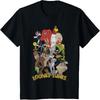 Детская футболка с групповым снимком Looney Tunes и стопкой персонажей