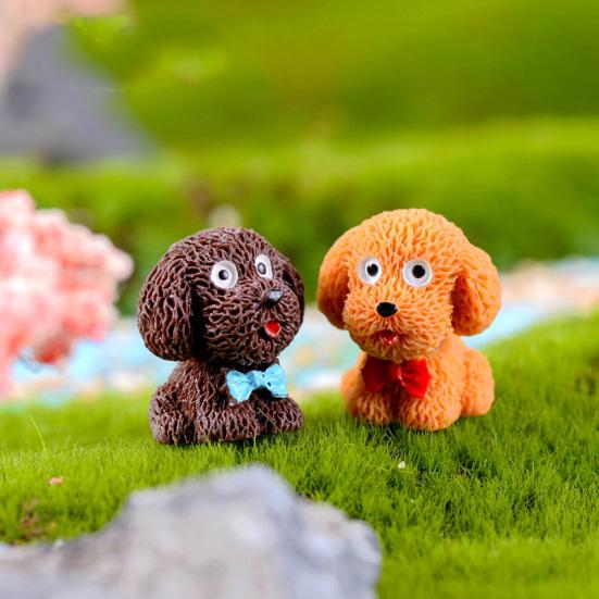 4 шт. Милая фигурка щенка собаки поделки своими руками миниатюрное украшение для сада фей подарок MIT