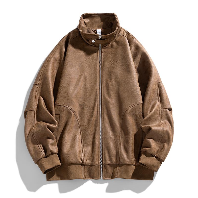 Autumn and Winter Coat Men's Casual Jacket Men's Spring and Autumn Loose Large Size Youth Versatile Stand-up Collar Coat