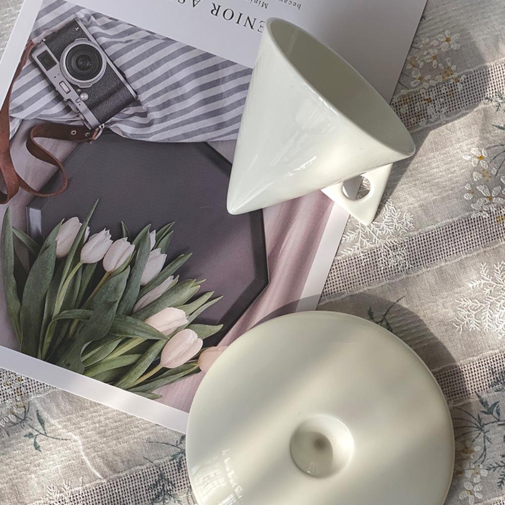 Minimalist Porcelain Espresso Cup Set Conical Coffee Mug Tea Tumbler Demitasse Cup  Gift