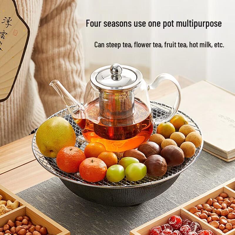 Стеклянный чайник YIHUTEA для заваривания и приготовления на пару