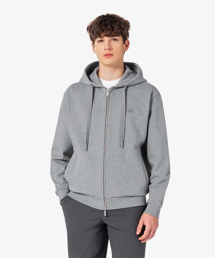 Мужская толстовка Lacoste на молнии из французского терри Базовая Sh317E-56G 5Hi