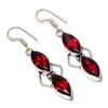 Mozambique Garnet Gemstone Handmade 925 Sterling Silver Gift Earring 2.01" b3R37