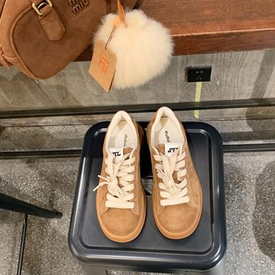 Кожаные ретро повседневные универсальные низкие кеды на толстой подошве, женские, весна и осень