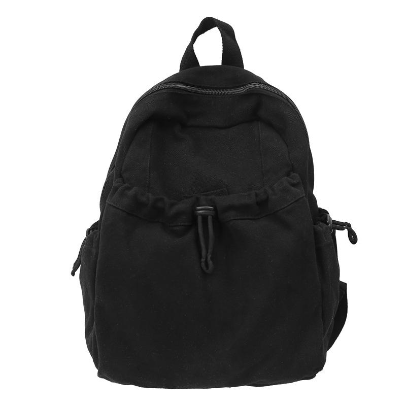 Washed Canvas Schoolbag Women's Casual Backpack College Students' Casual Class Backpack