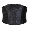 Корсет черные широкие ремни для женщин искусственная кожа панк пояс для похудения женские эластичные пояса с высокой талией