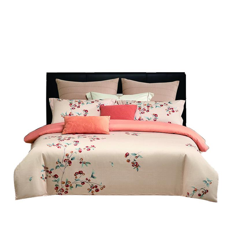 Mendale 50S Pure Cotton Printed 4-Piece Bedding Set