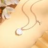 S925 Sterling Silver Diamond Shell Necklace Light Luxury Niche Fashion Gift for Women Valentine Day Sweater Chain Jewelry