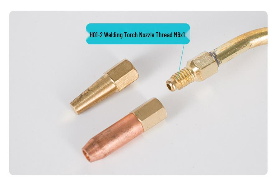 All-Copper H01-2 High-Temp Gas Welding Torch, 4L Propane/Acetylene/LPG/NG Portable Welding Accessory.