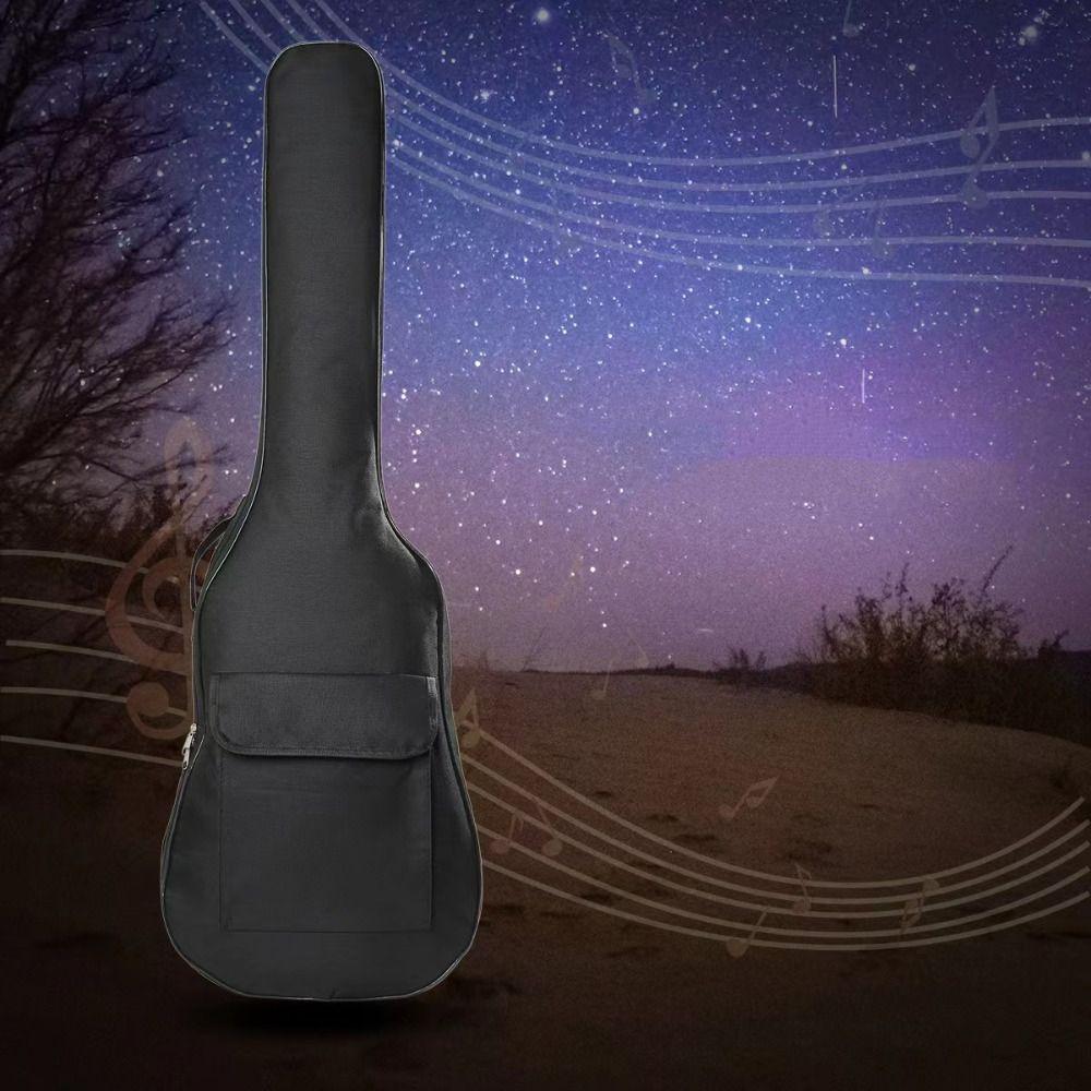 Чехол для бас-гитары из ткани Оксфорд с двумя плечевыми ремнями для электрогитары, сумка для бас-гитары