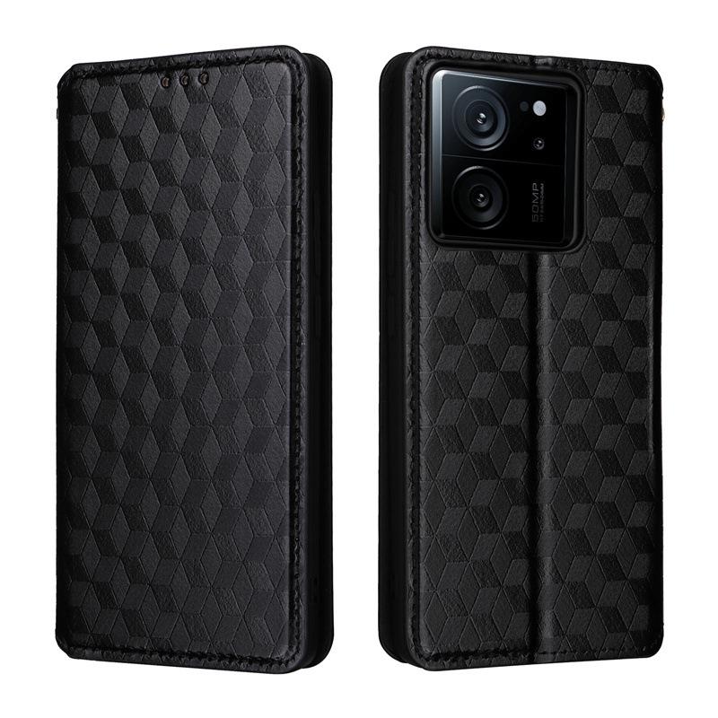 Кожаный чехол Redmi K60 Ultra с держателем для карт и магнитной подставкой