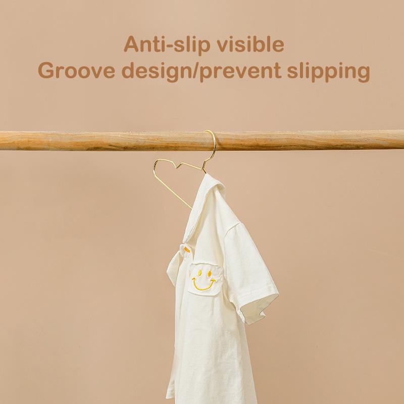 Small Hanger Metal Wire Pet Hangers For Dog Cat Gold Metal Clothes Shirts Hanger