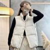 Жилет пуховый теплый новый воротник-стойка свободный утолщенный белый утиный пух жилет куртка женская