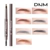 DNM Single 7-colour Double-ended Triangular Eyebrow Pencil with Brush for Natural and Easy Application for Beginners