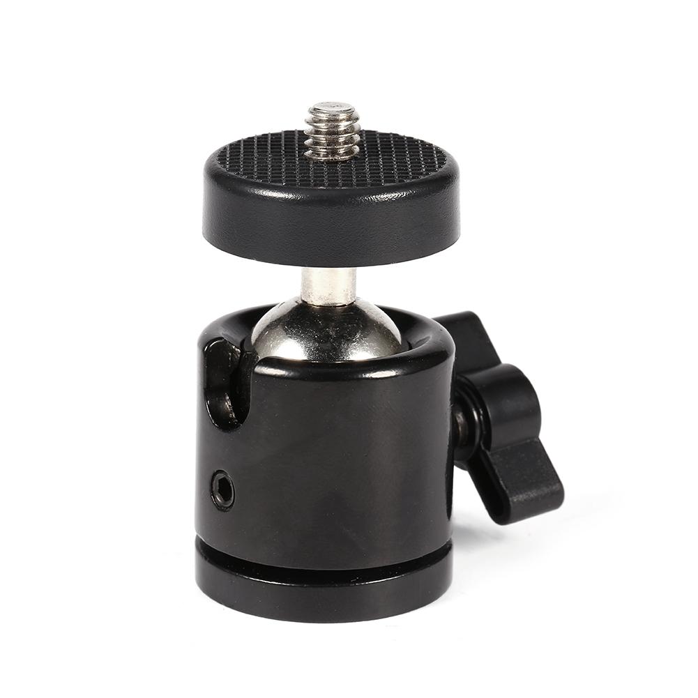 New 360 Degrees Mini Ball Head Bracket Mount For 1/4" Camera Tripod & 3/8" Flash Holder
