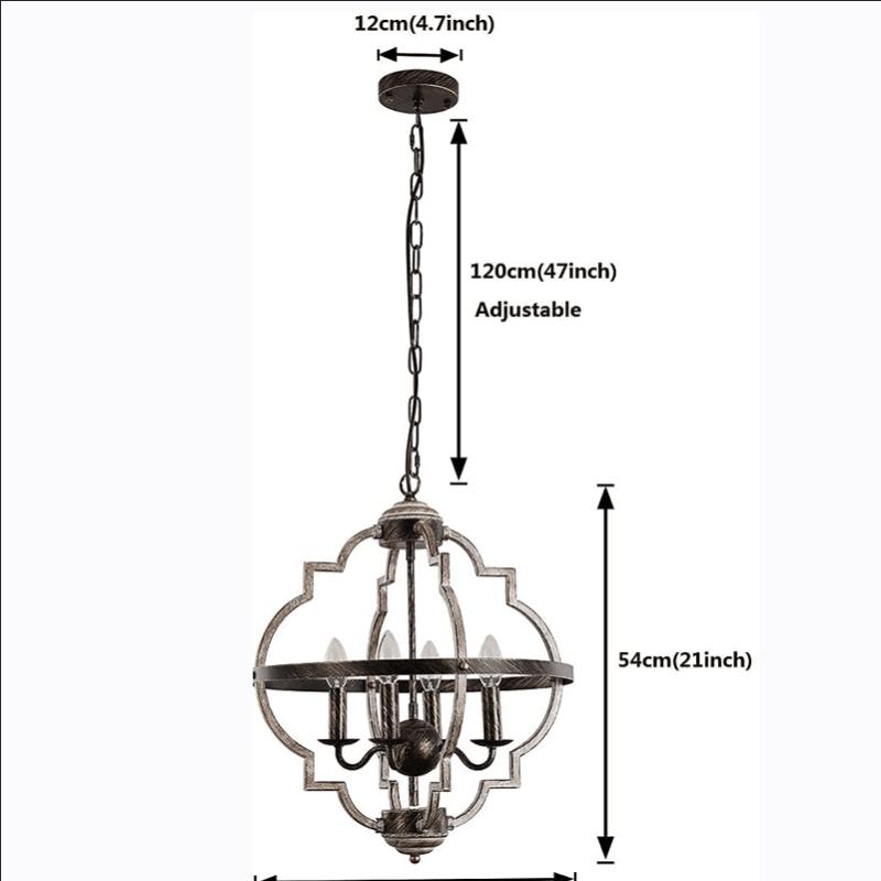 Металлическая люстра, освещение, потолочный светильник из состаренного дерева, кухонный прихожая, фойе