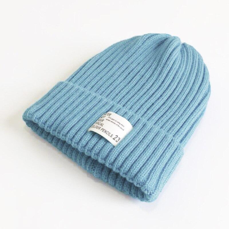 Fashion Candy Color Kids Hats Warm Knit Bonnet Caps Children Girls Boys Hats Baby's Cute Wool Hat