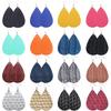 Fashion 29 Colors Teardrop Leather Earrings Lightweight Drop Earings Zircon Antique Dangle Earrings For Women Gifts Wholesale