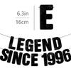 Black Paper Legend Since 1996 Banner Garland Handmade Happy Birthday Banner Decorative Celebrate Party Scene Prop Gift Giving