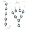 Swiss Blue Quartz Gemstone Jewelry Necklace Set 18-20''