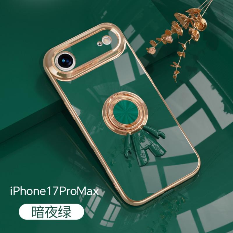 Электролитическое покрытие Чехол-подставка Астронавт Для iphone 17 Pro Max Покрытие Силикон Ударопрочная Защитная Крышка Для iphone 17 Air