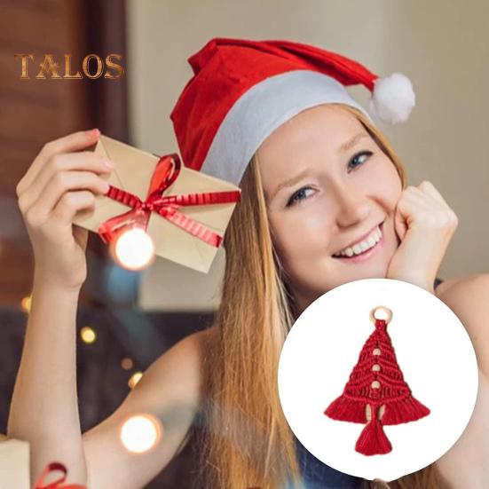 Набор для самостоятельного изготовления рождественской елки в стиле макраме, набор для плетения из хлопковой веревки, набор для ручного вязания в стиле бохо с кисточками для начинающих