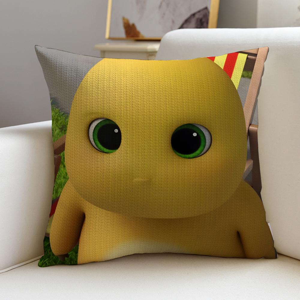 Adorable CCute NNailongS Cushion Cover Breathable and skinfriendly linen pillowcase square removable and washable cushion