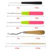 5Pcs/Set Braid Craft Carpets Wigs Knitting Latch Crochet Hair Weave Needle Hair Extensions Hook