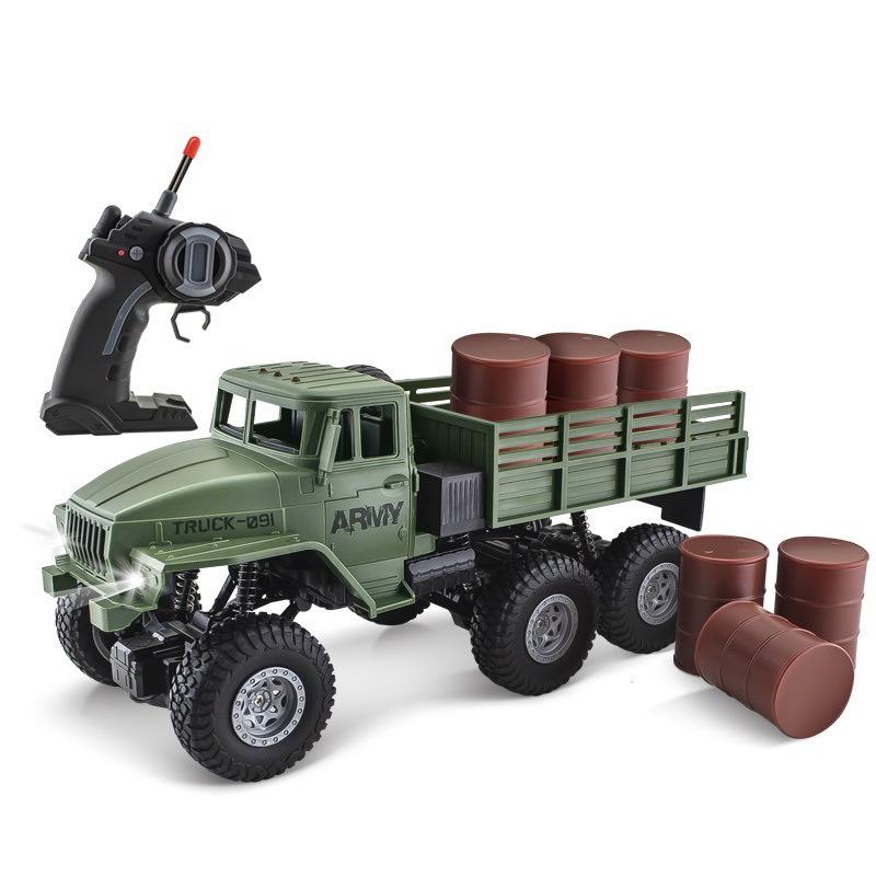 Jitu 1:Радиоуправляемая военная машина 16-го масштаба 4WD Внедорожник Скалолаз Симулятор армейского транспортного средства со светодиодными огнями 27 МГц Игрушечная машина для мальчиков