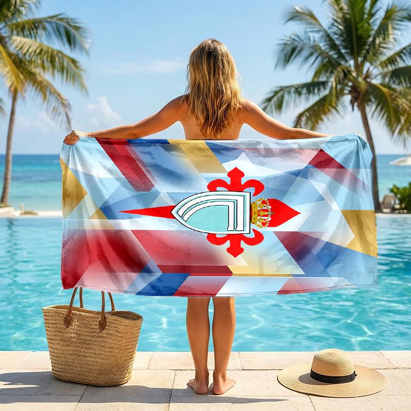 Celta Vigo FC print Quick Dry Beach Towel Microfiber Absorbent Portable Travel Swimming Towel