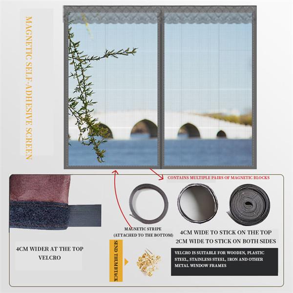 Фолио магнитная оконная сетка для дома, противомоскитная занавеска, тюль, летняя невидимая съемная моющаяся сетка для экрана