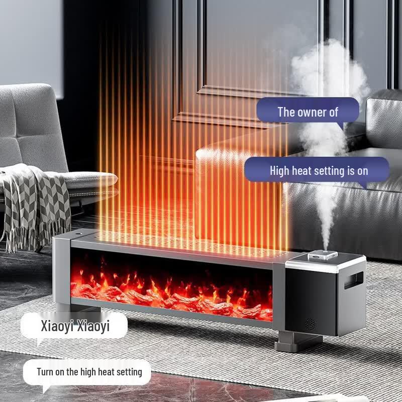 ZISIZ Voice Control 3D Flame Baseboard Heater