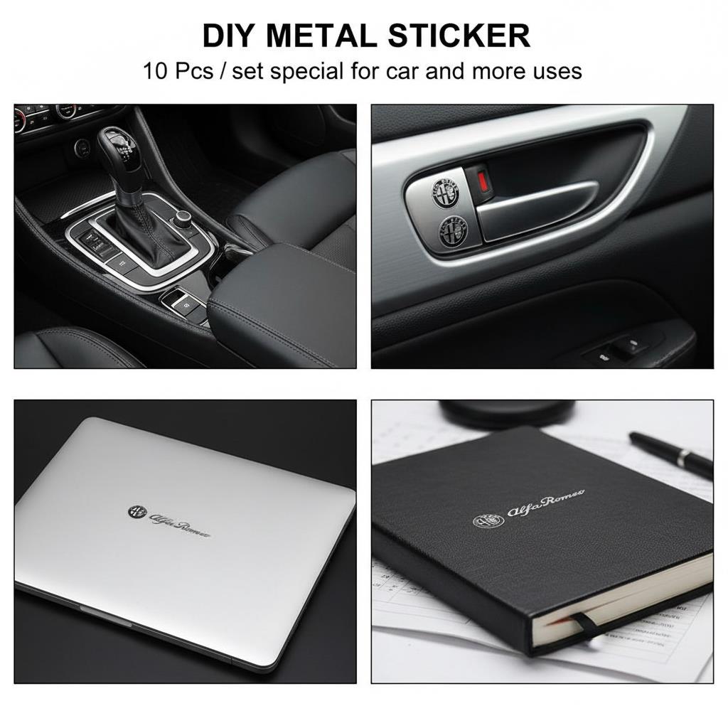 5/10Pcs For Alfa Romeo Giulia GT Mito Brera F1 Stelvio 147 Metal Emblem Auto Decor Wiper Decals Reflective Car Window Stickers wsx632