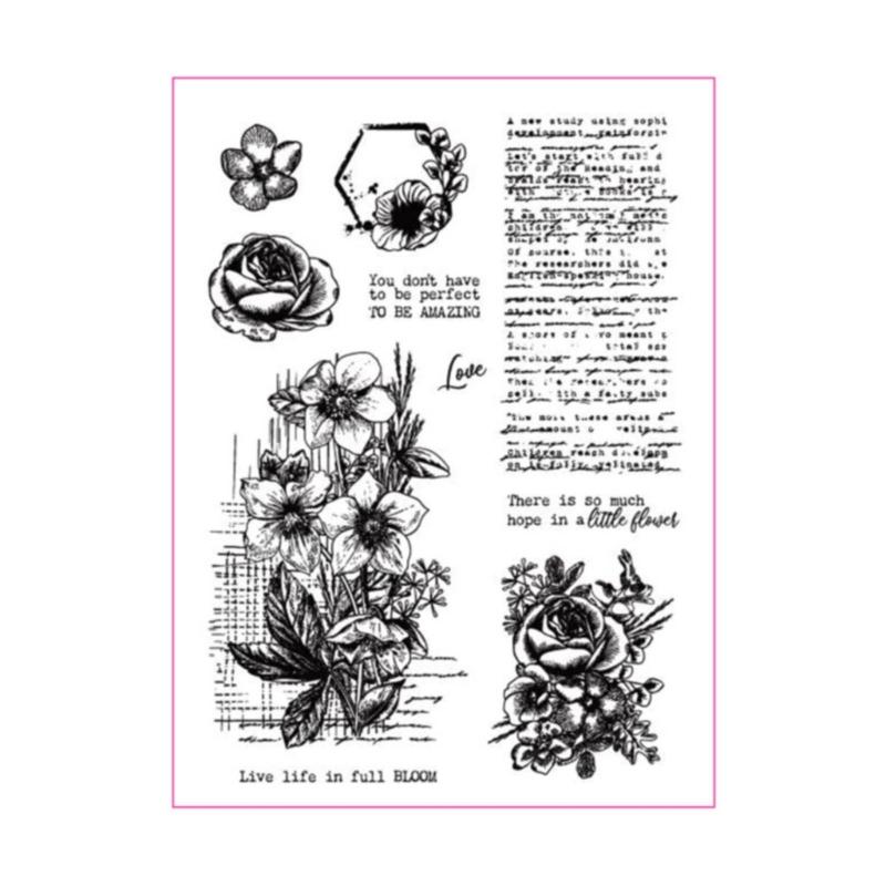 Цветок Прозрачные штампы Слова Фон Силиконовые штампы Прозрачные штампы Печать для скрапбукинга Изготовления открыток Украшения