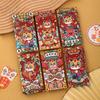 6Pcs Year of The Dragon Red Packet Joyful Celebrations Thickened Cartoon Pattern Vibrant Symbolic Red Envelopes