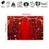 Star red stage curtain background banner, suitable for indoor and outdoor, multi-functional photo props