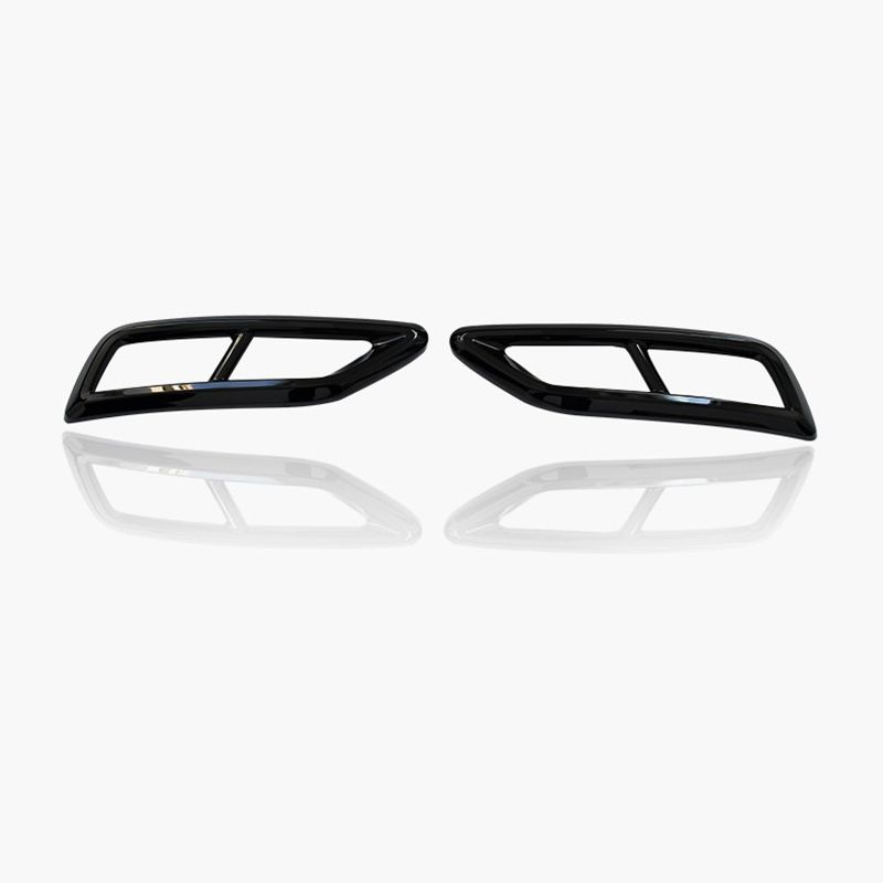 Car Styling For VW New Tiguan MK2 Chrome 2024 Gloss Black Exhaust RLine Rear Bumper Exhaust Trim Accessory