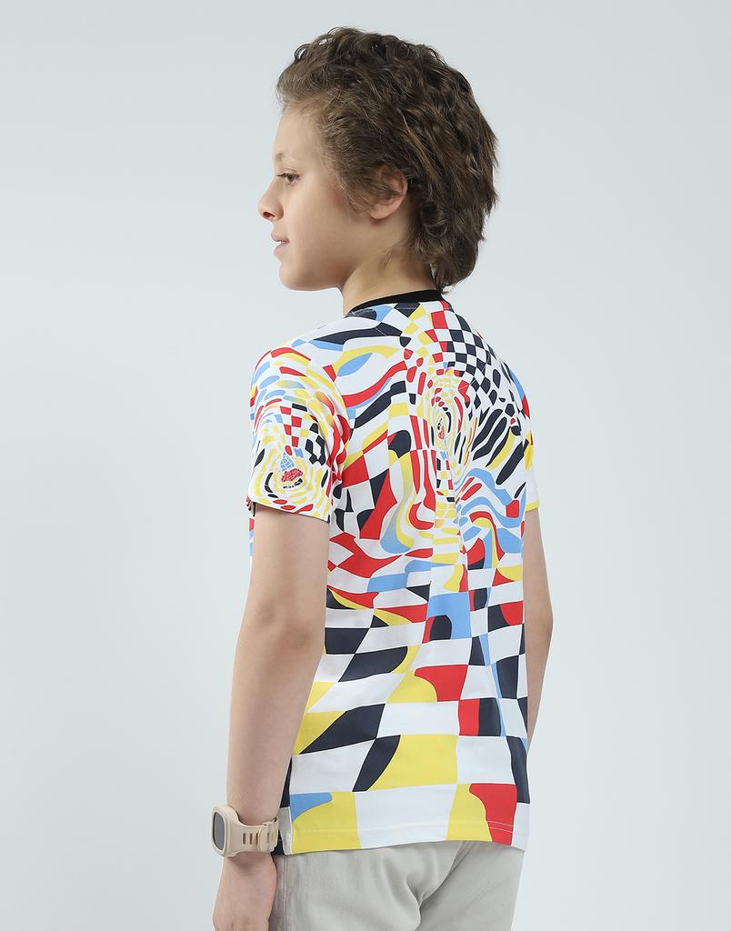 MONTE CARLO Мужская футболка стандартного кроя с принтом и рукавом до локтя